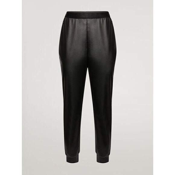 NWT Wolford Vegan Leather Trouser Pants Black L - Picture 1 of 16